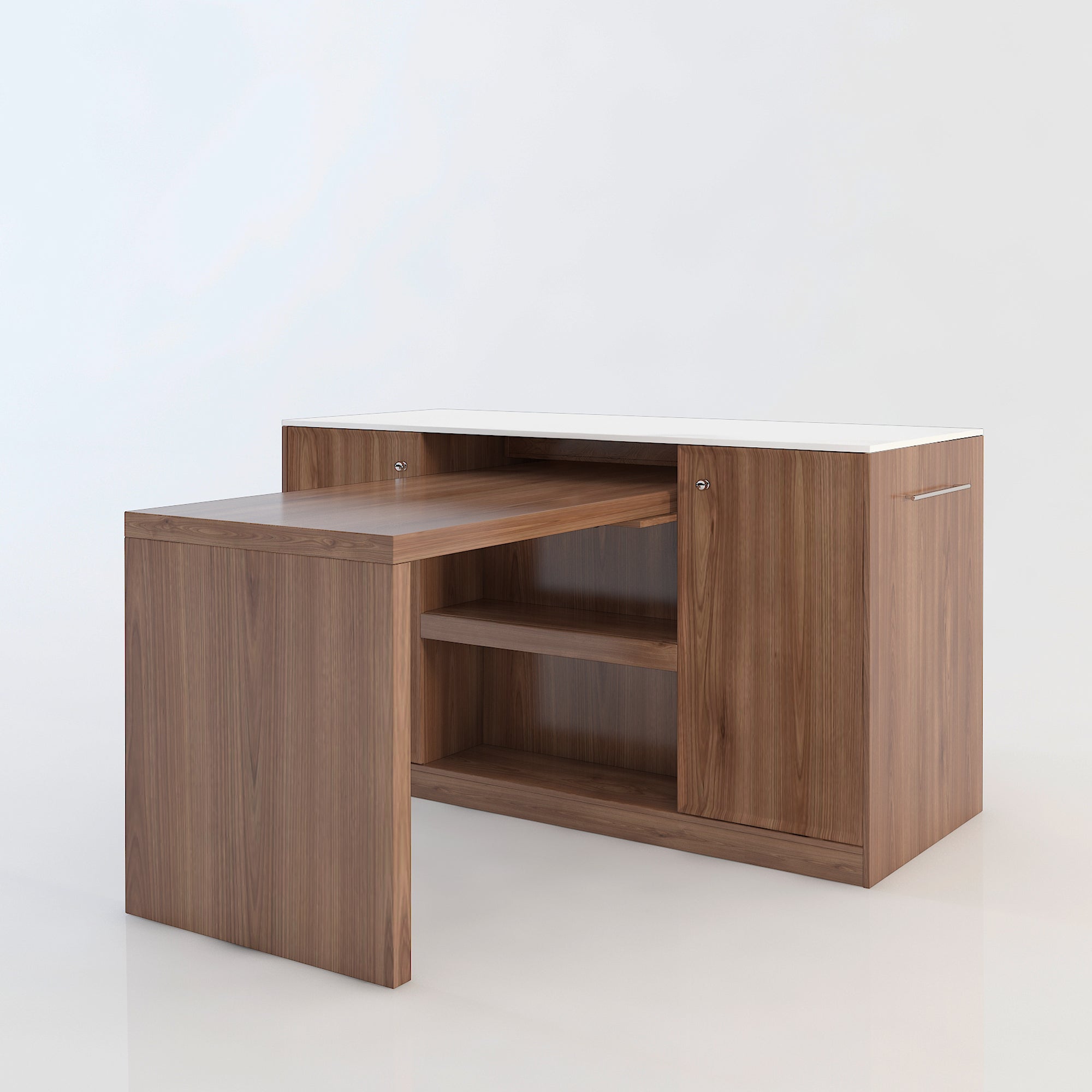 64“Small Kitchen Island with Expandable Dining table and Hidden Storage