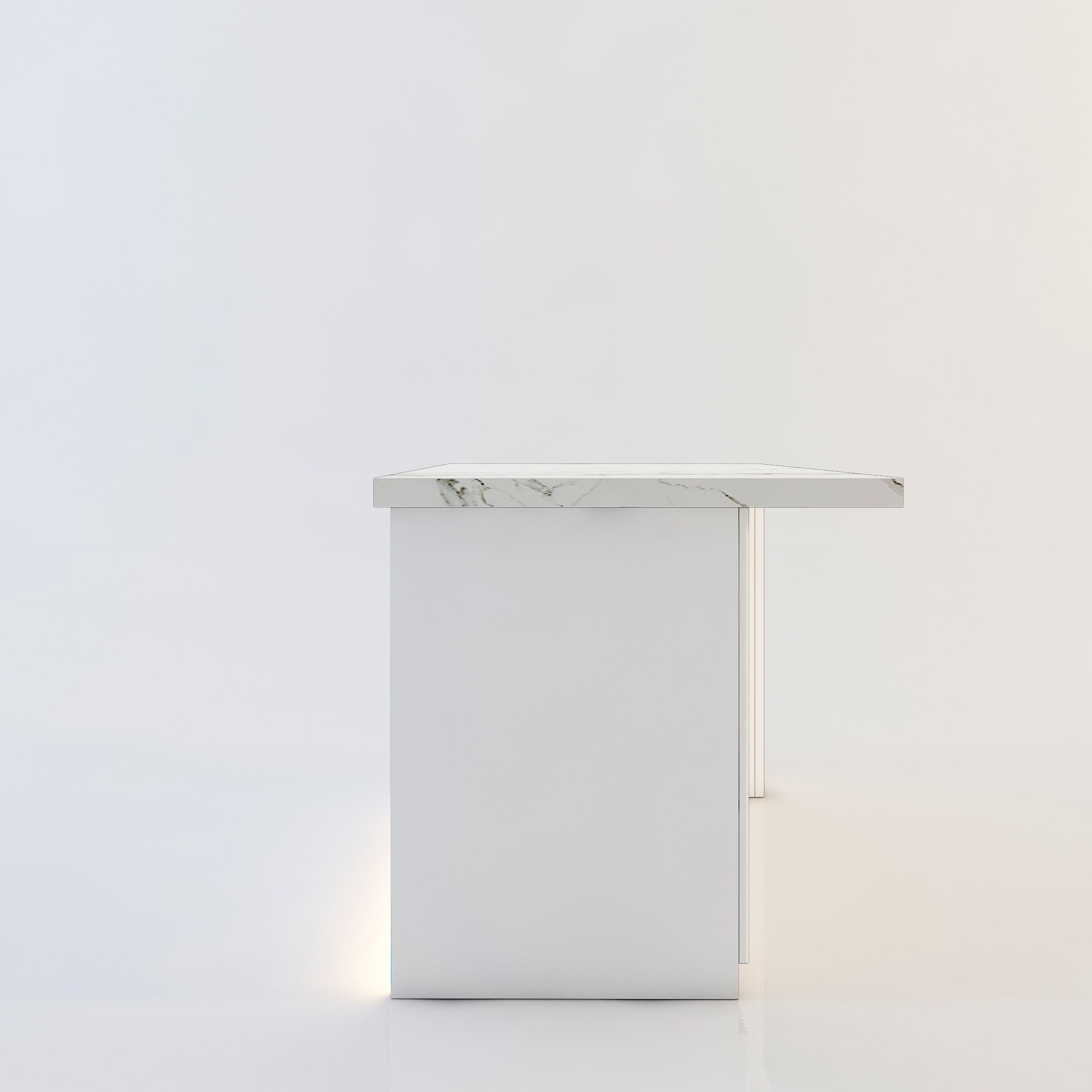 72 inch white Modern  Kitchen island with Cabinets ，Bar, Electrical Outlet and Light