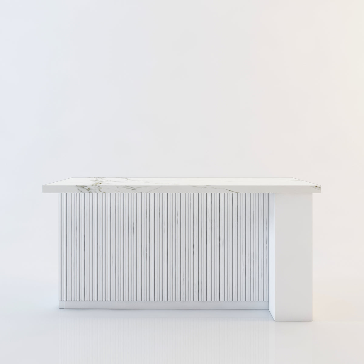 80 inch White Modern  Kitchen island with Cabinets ，Bar, Electrical Outlet and Light