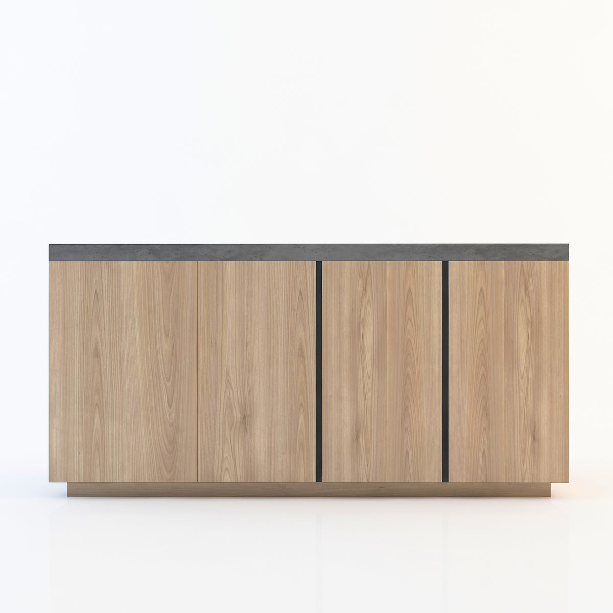 72 Inch Free Standing Kitchen Island with Gray Cement and Wood Finish, Featuring Three tiers and Generous Storage Space