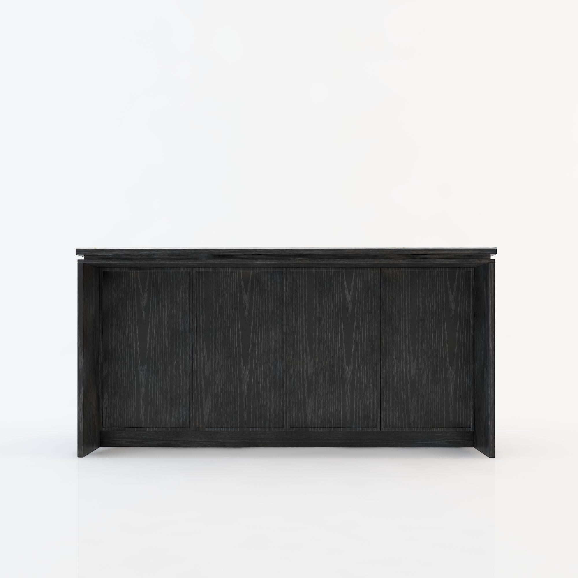 72'' Mid-Century Modern Kitchen Island with Storage, Drawers & Bar Seating – Walnut & Marble Look